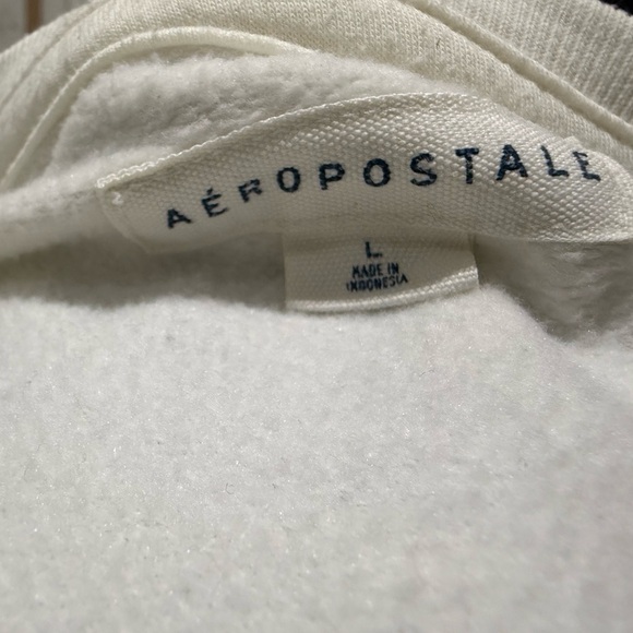 Aeropostale White and Red Crew Neck Sweater - Picture 2 of 5